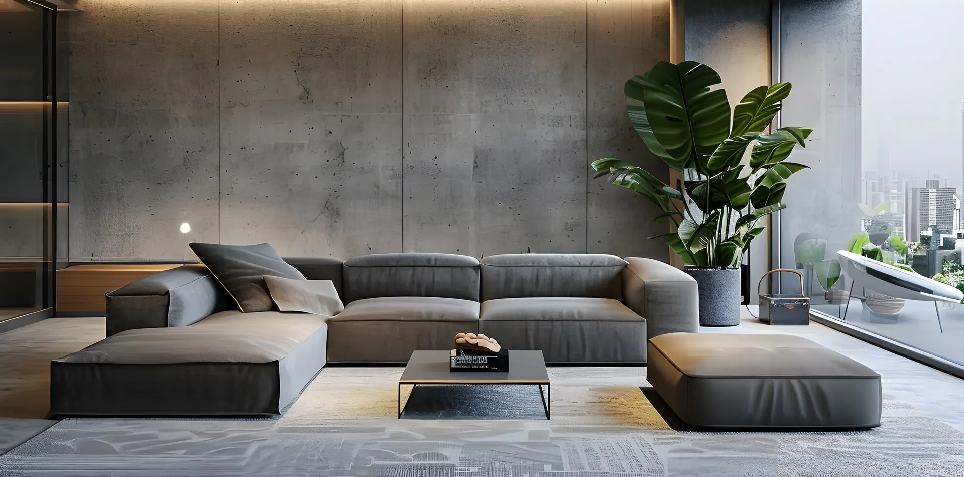 Modern living room designed by Bhumim Interior Designer showcasing elegant furniture and warm lighting