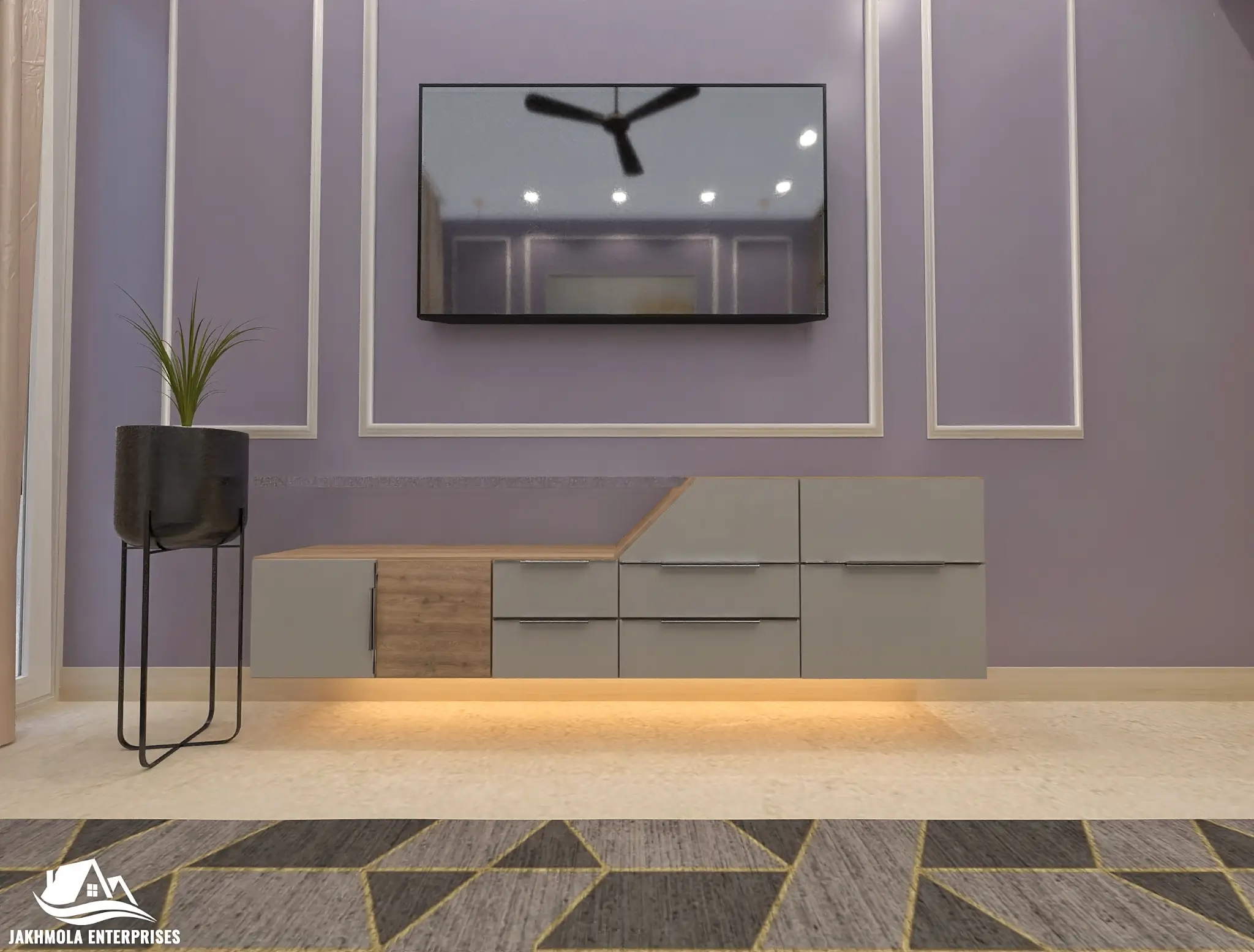 Contemporary TV unit for living room