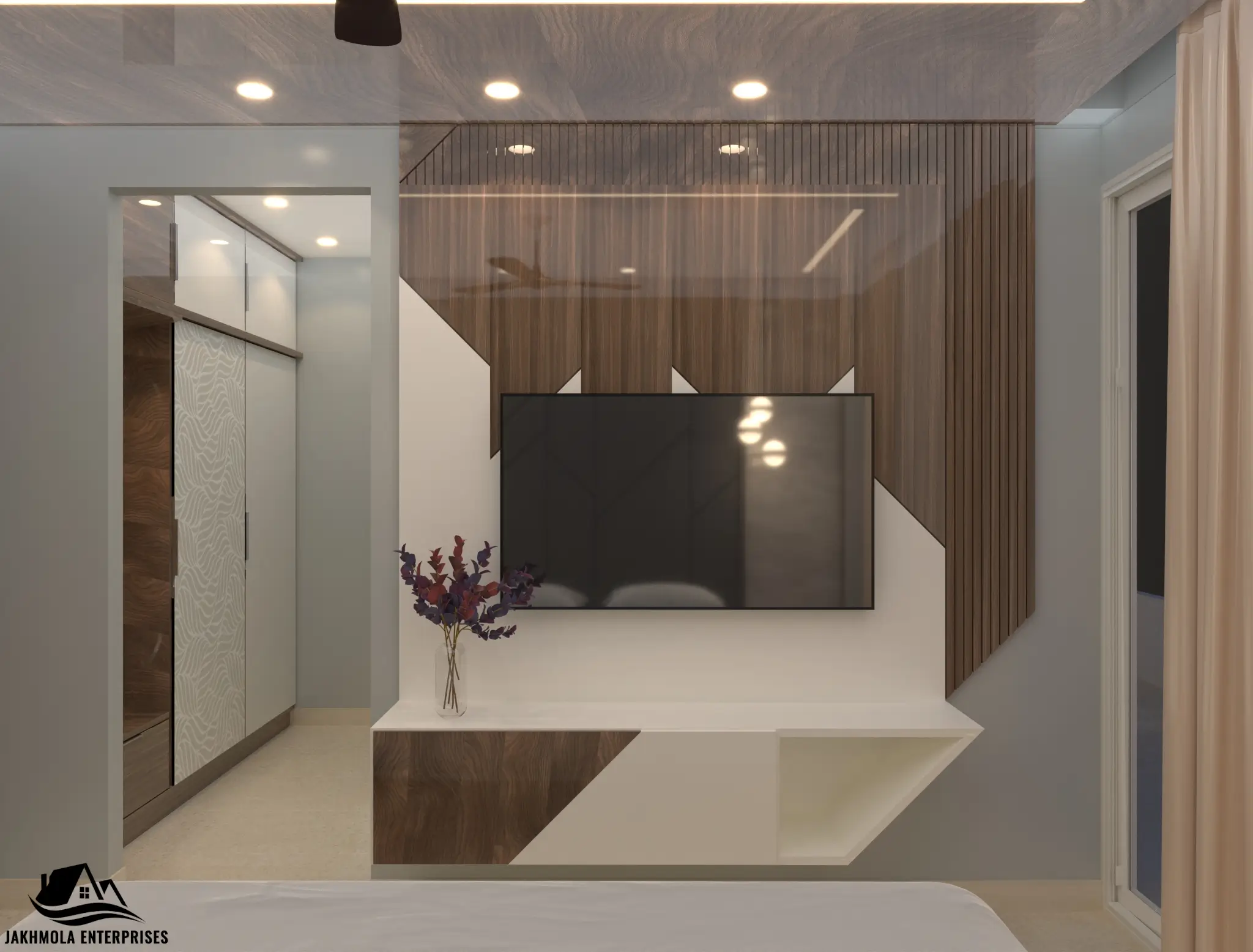 Sleek TV unit with modern styling