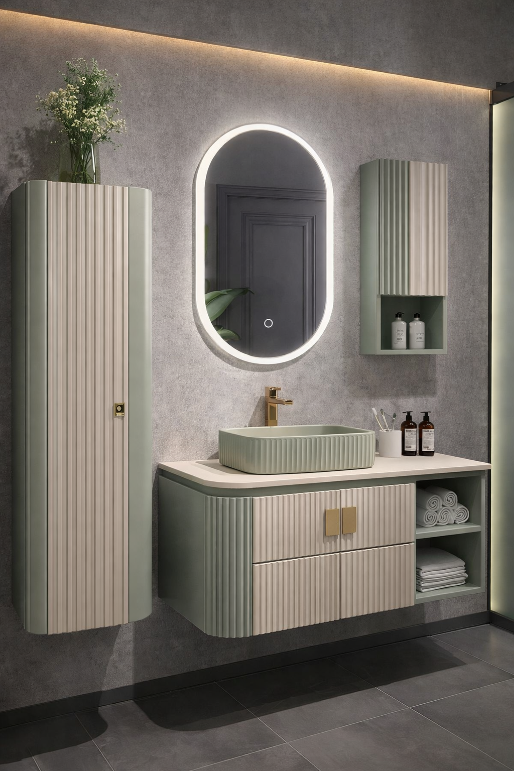 Stylish vanity unit for bathroom
