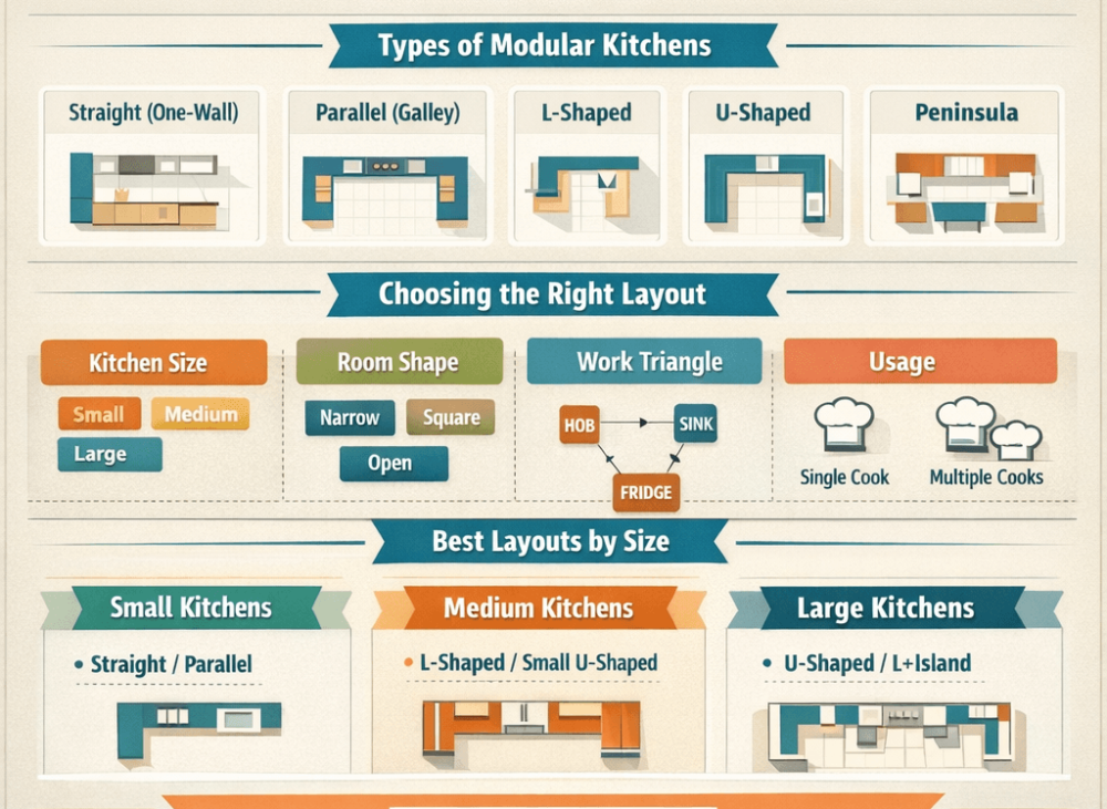 modular kitchen layout