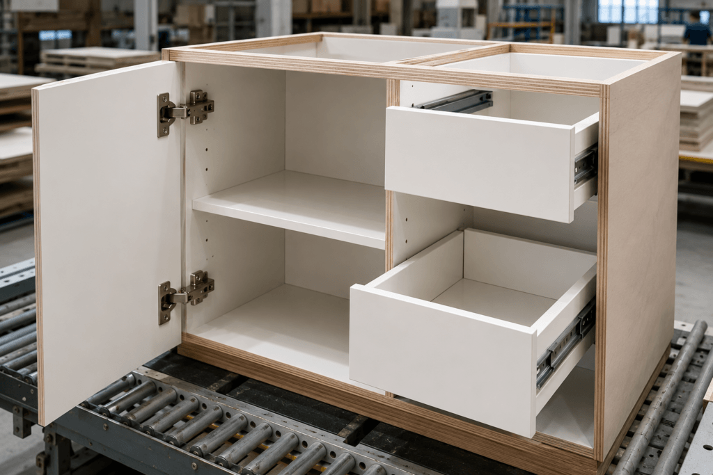 Factory-made kitchen cabinet