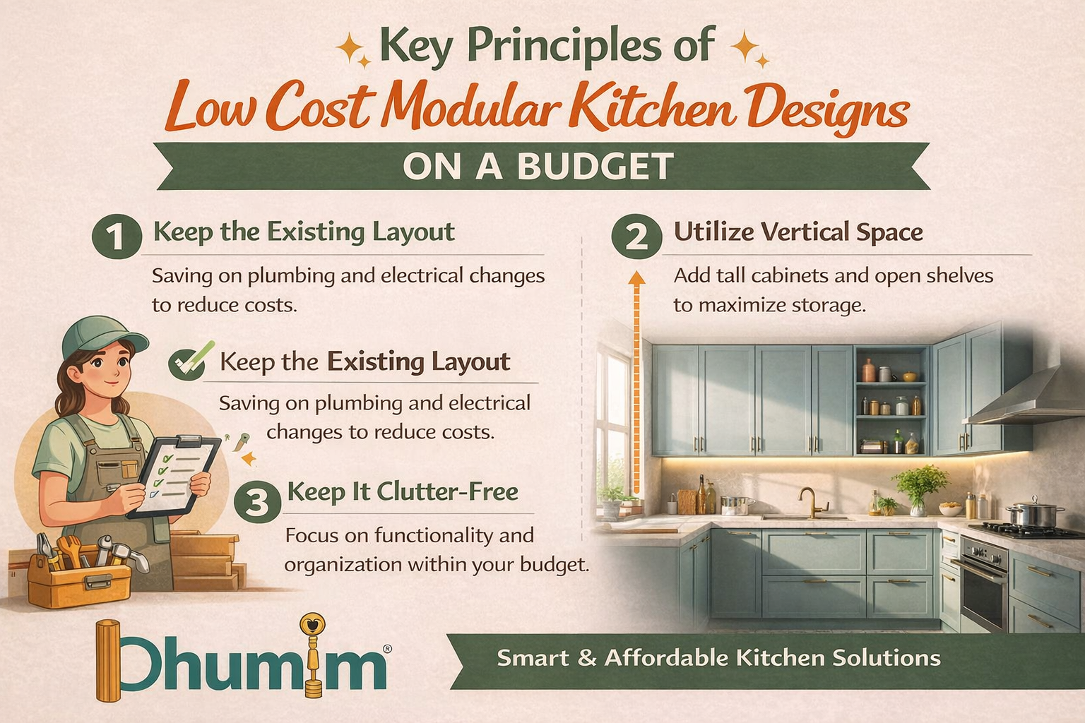 Key principles for budget-friendly kitchens