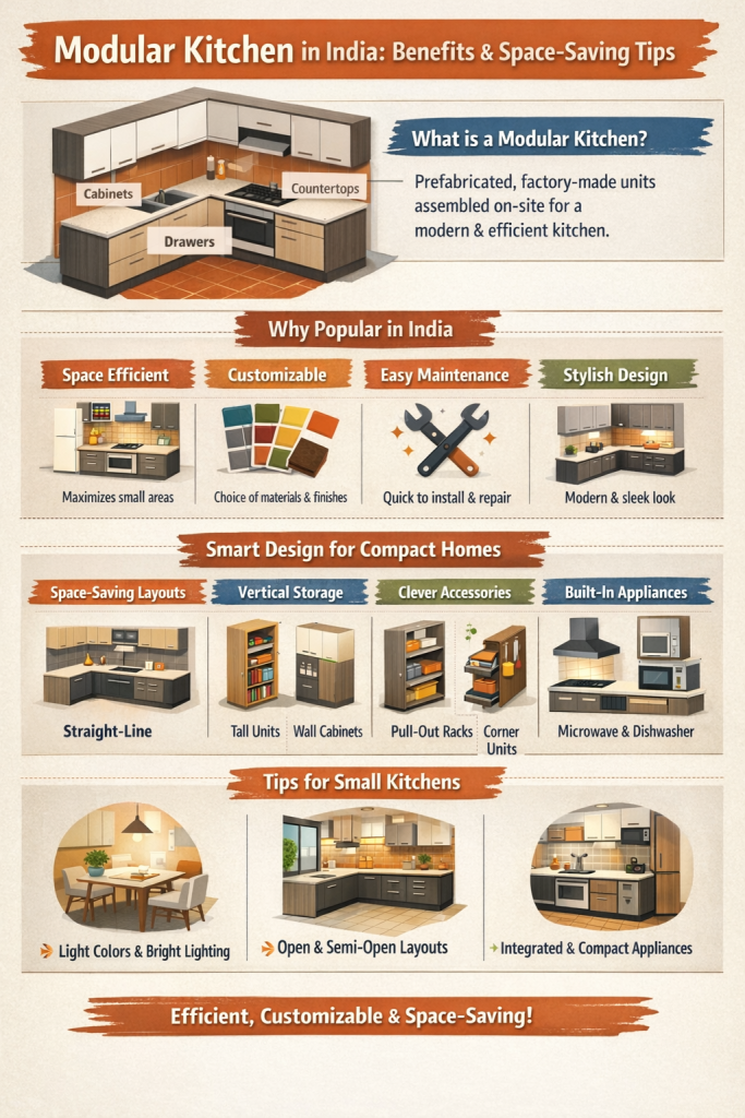Modular Kitchen in India: Benefits & Space-Saving Tips - Bhumim ...