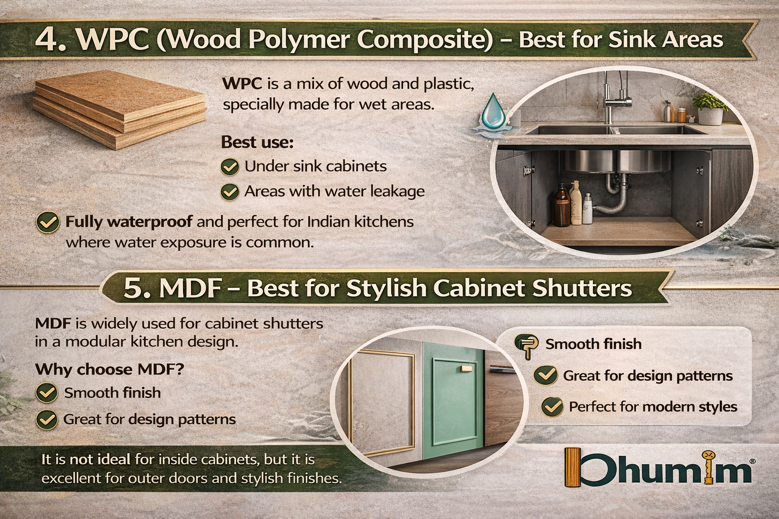 WPC vs MDF for kitchens