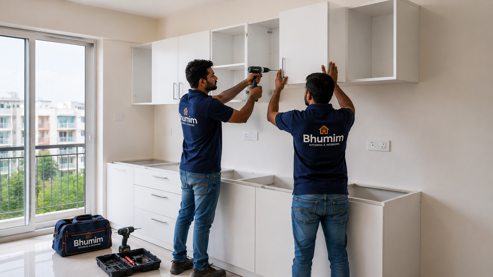 A Bhumim modular kitchen installed in a Haridwar home - clean, functional, and built to last