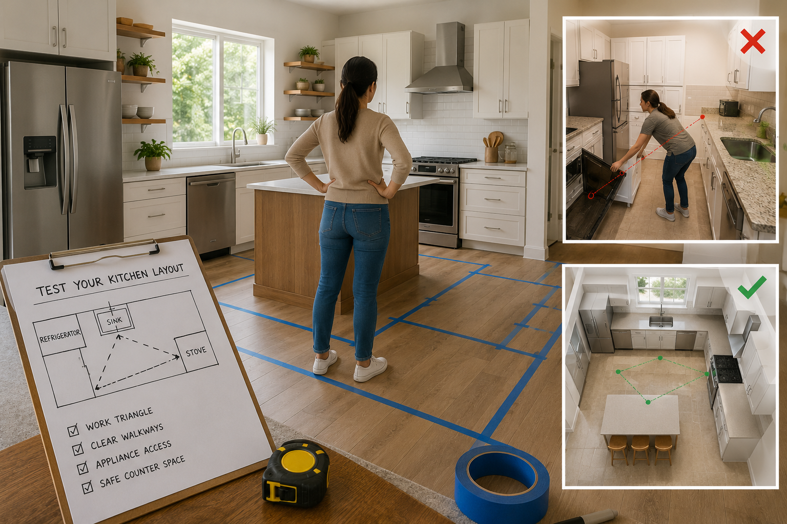 Kitchen layout planning with design comparison