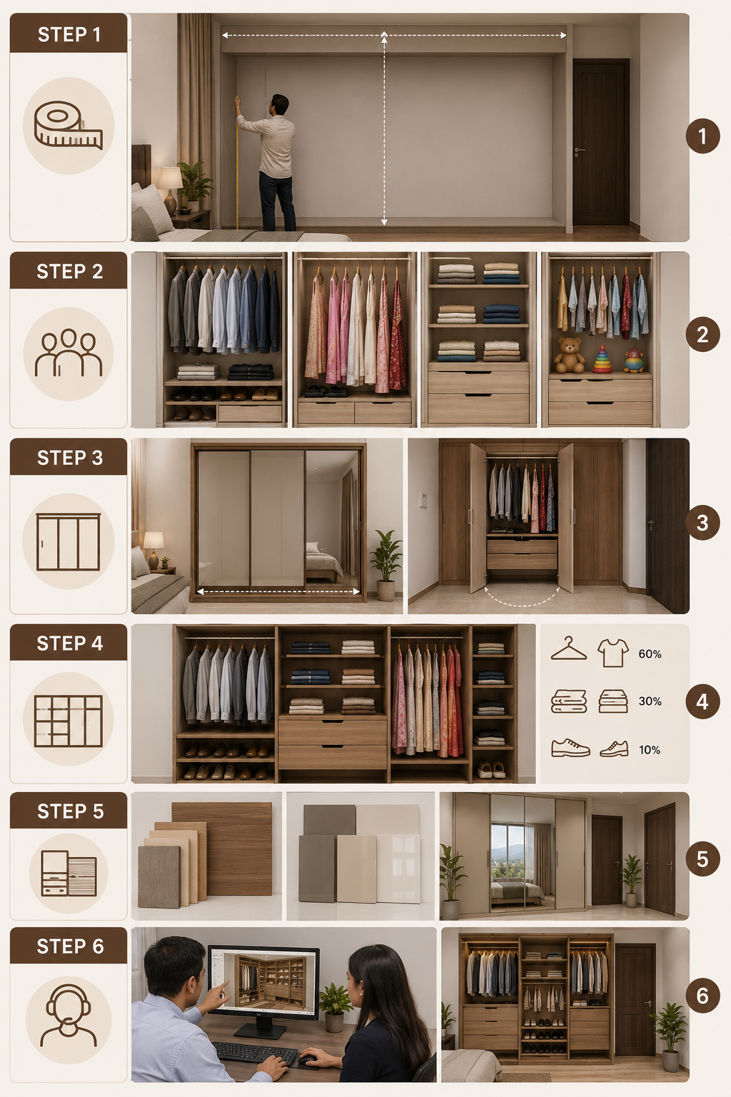 planning bedroom wardrobe storage ideas step by step for Indian master bedroom