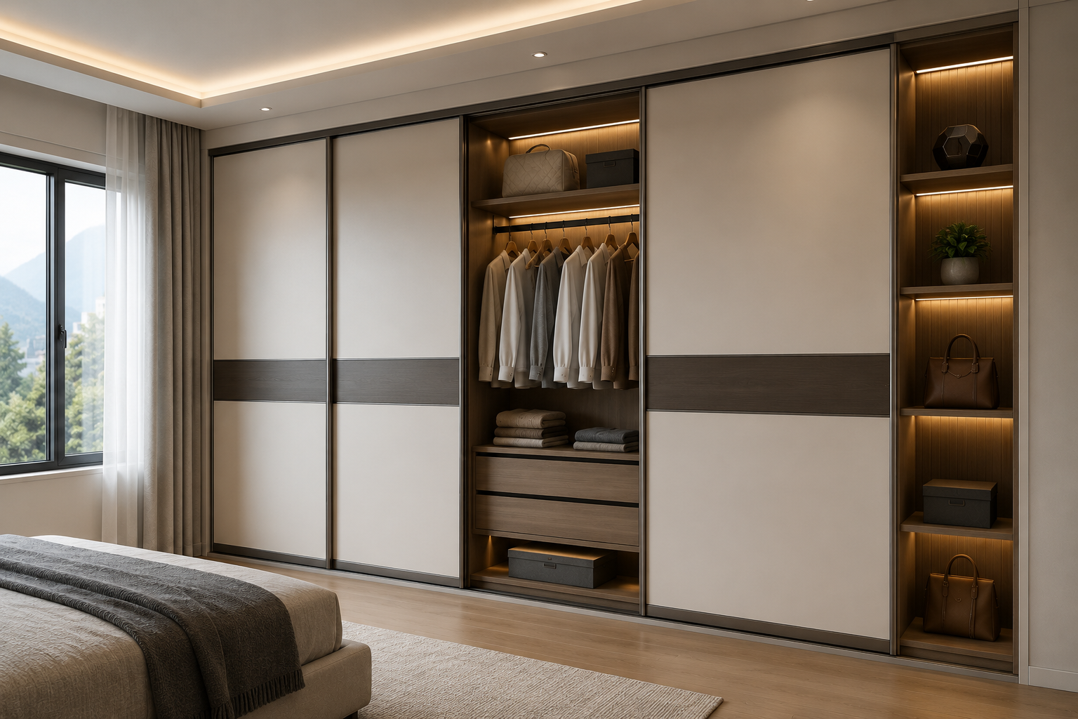 sliding wardrobe design ideas Dehradun