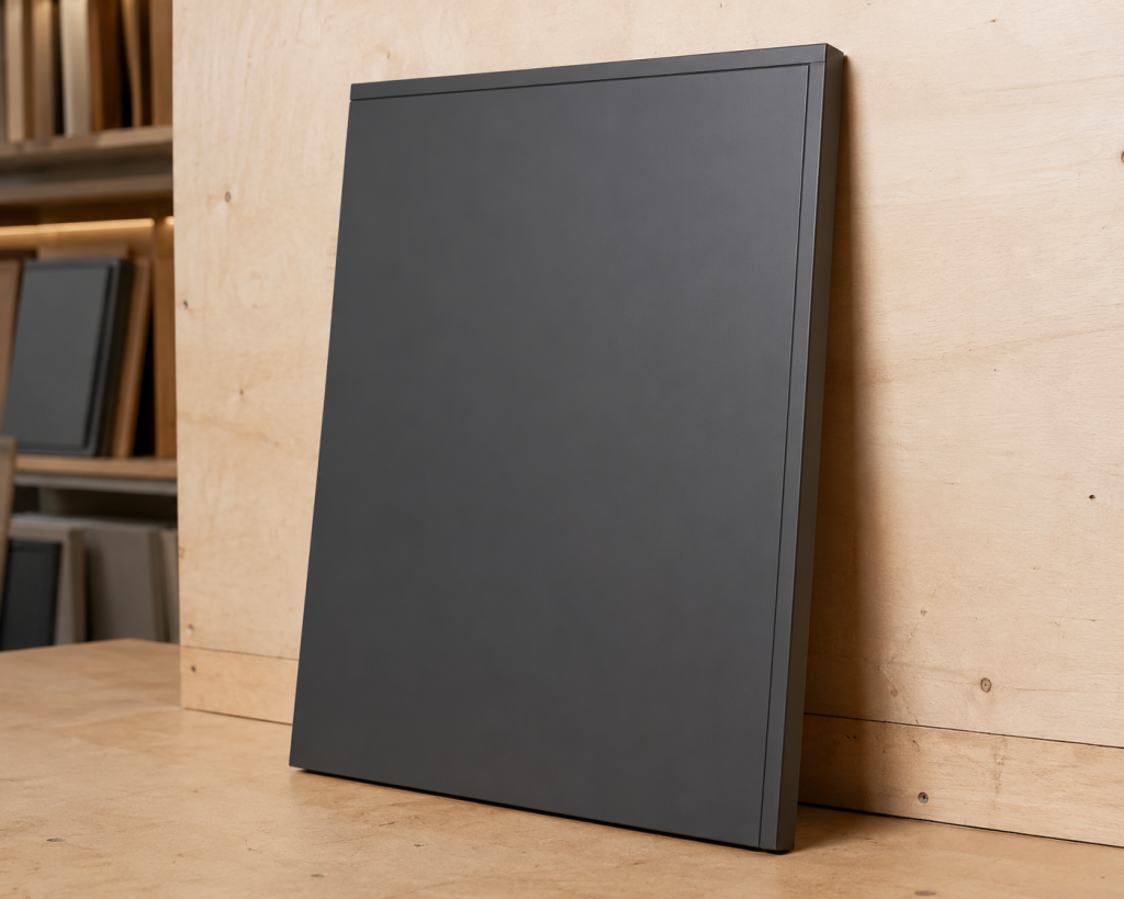 HDMR board kitchen shutter with matte laminate finish modular kitchen