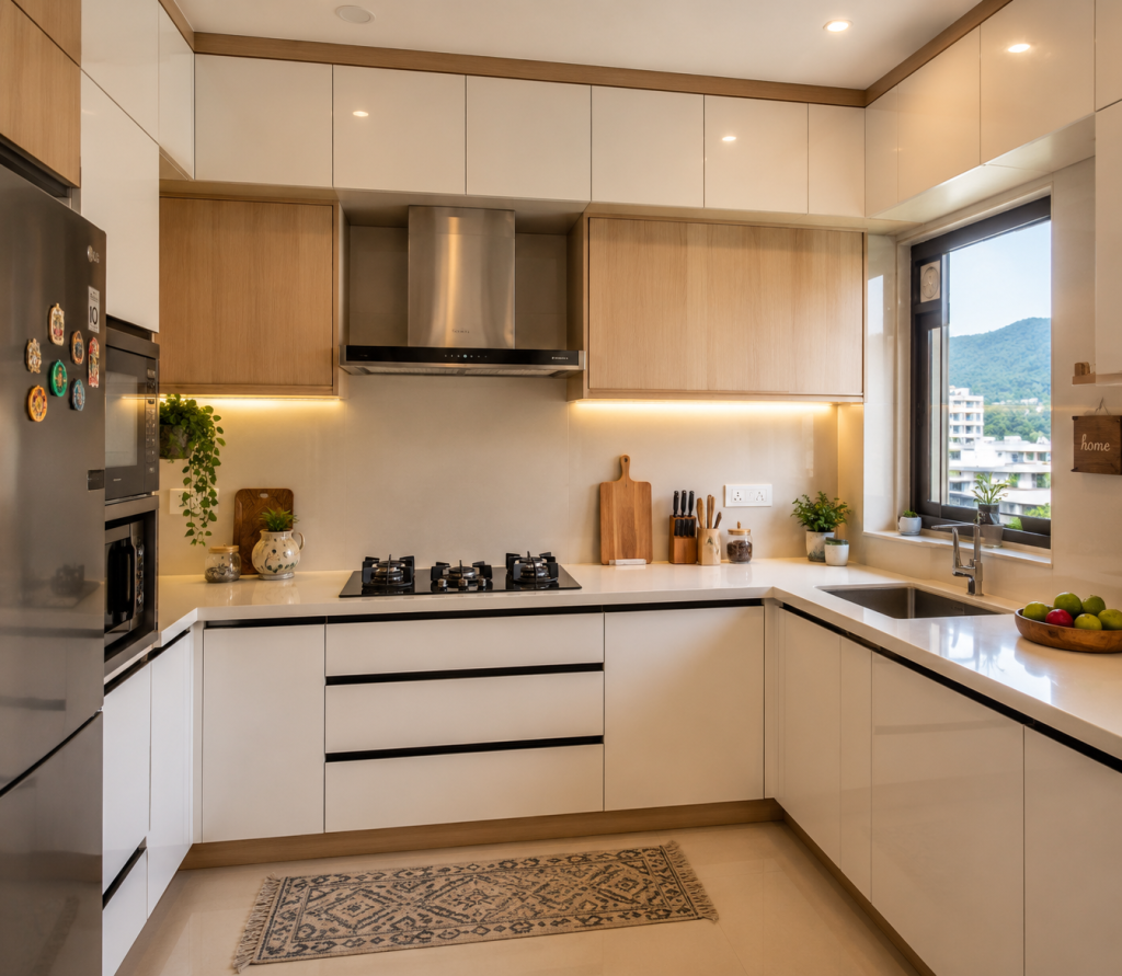 small modular kitchen design in Dehradun