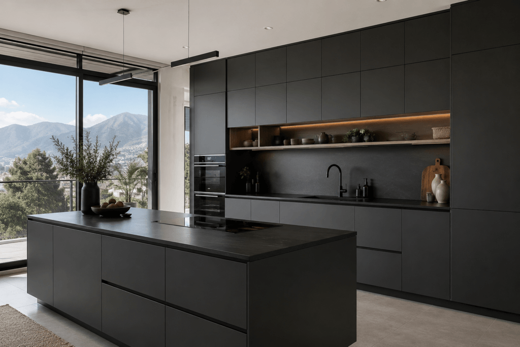handleless-ultra-matte-kitchen-shutters-dehradun-apartment