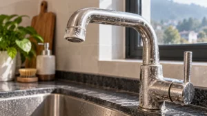 modular kitchen hard water